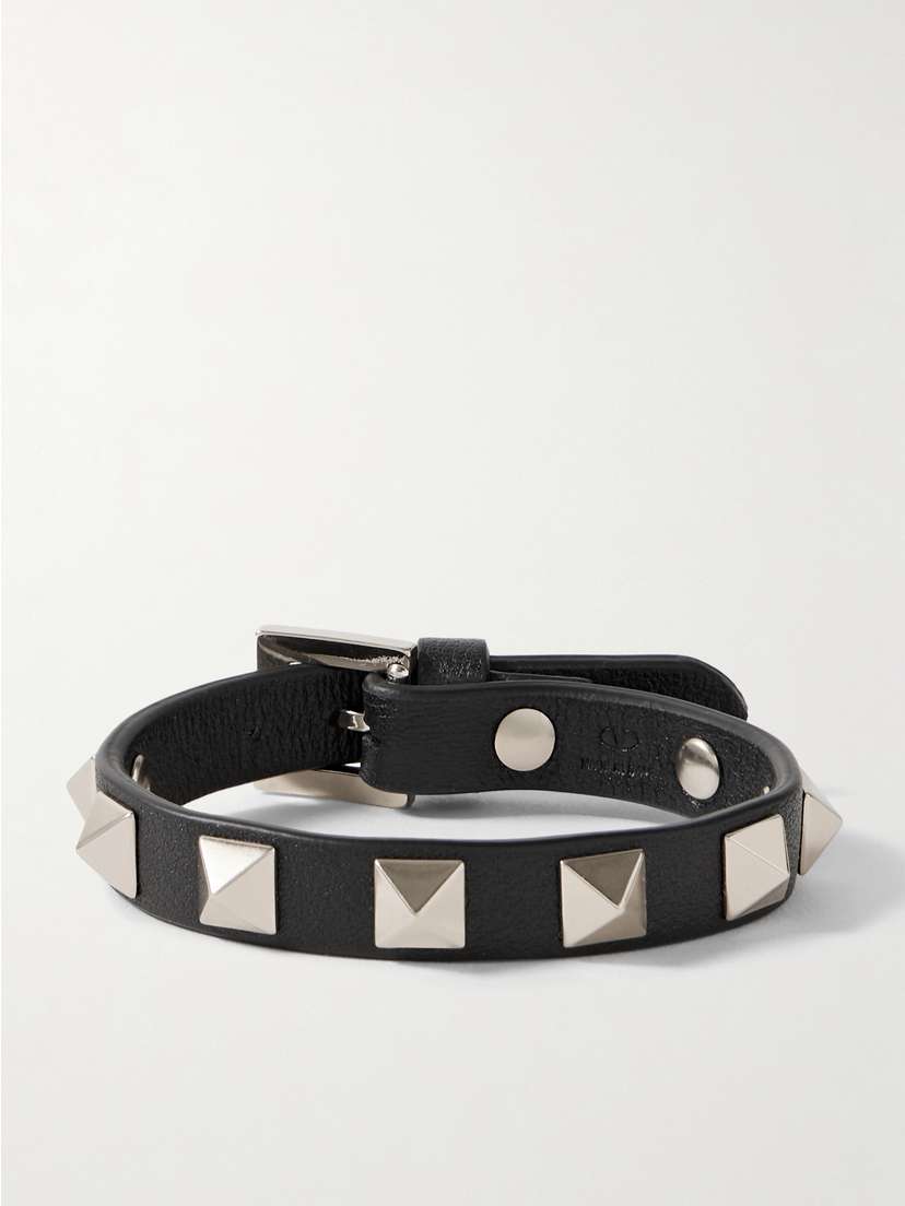 Valentino Garavani The Rockstud Leather Bracelet