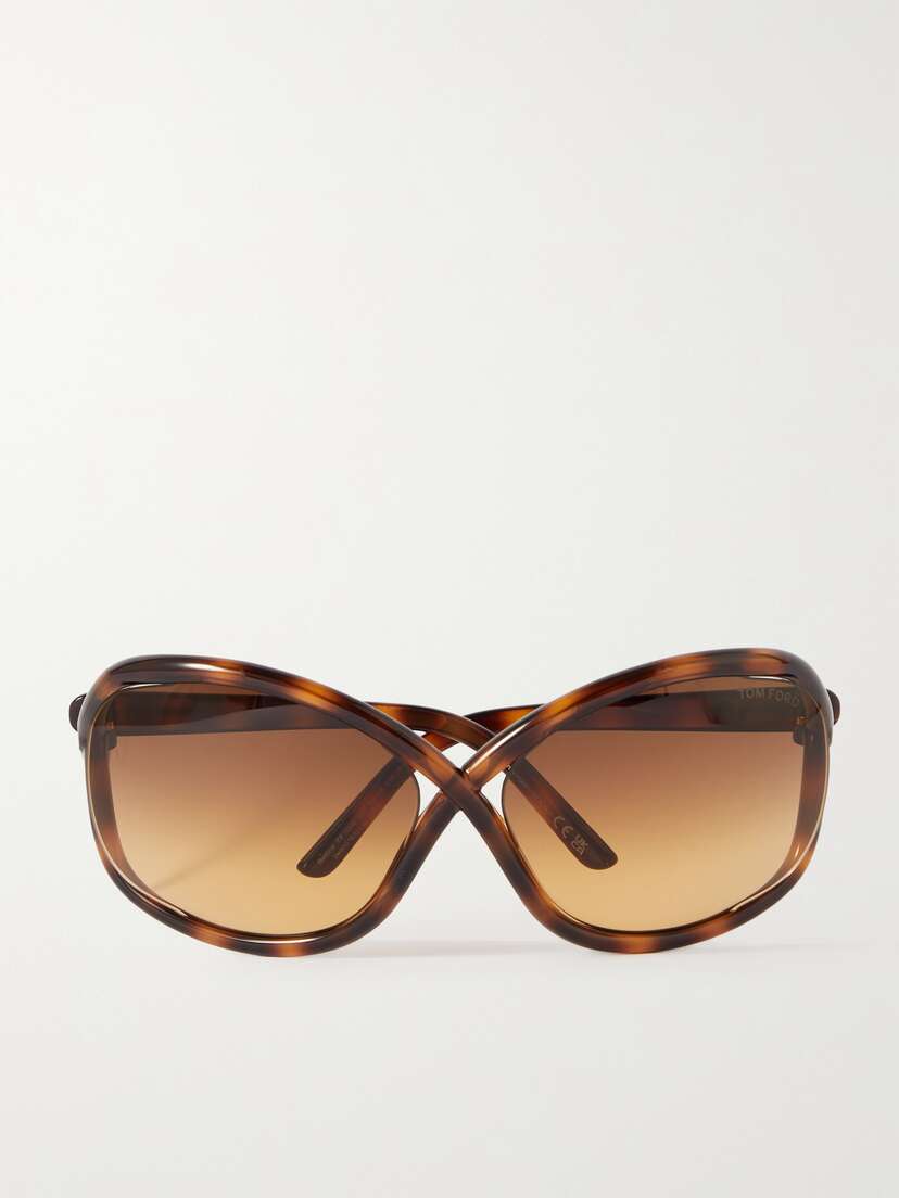 Tom Ford Bettina D-frame Tortoiseshell Acetate Sunglasses