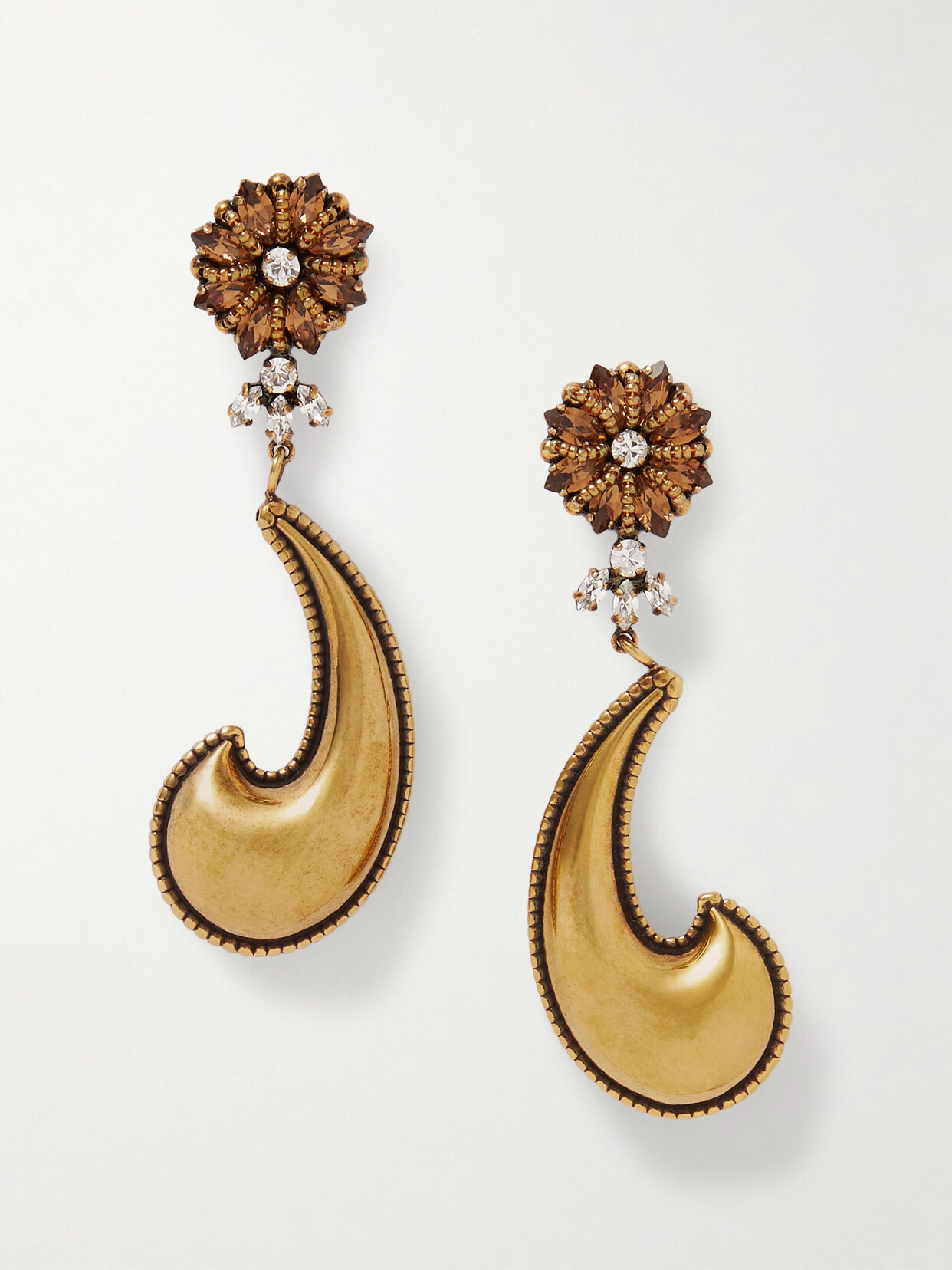 Etro Gold-tone Crystal Earrings