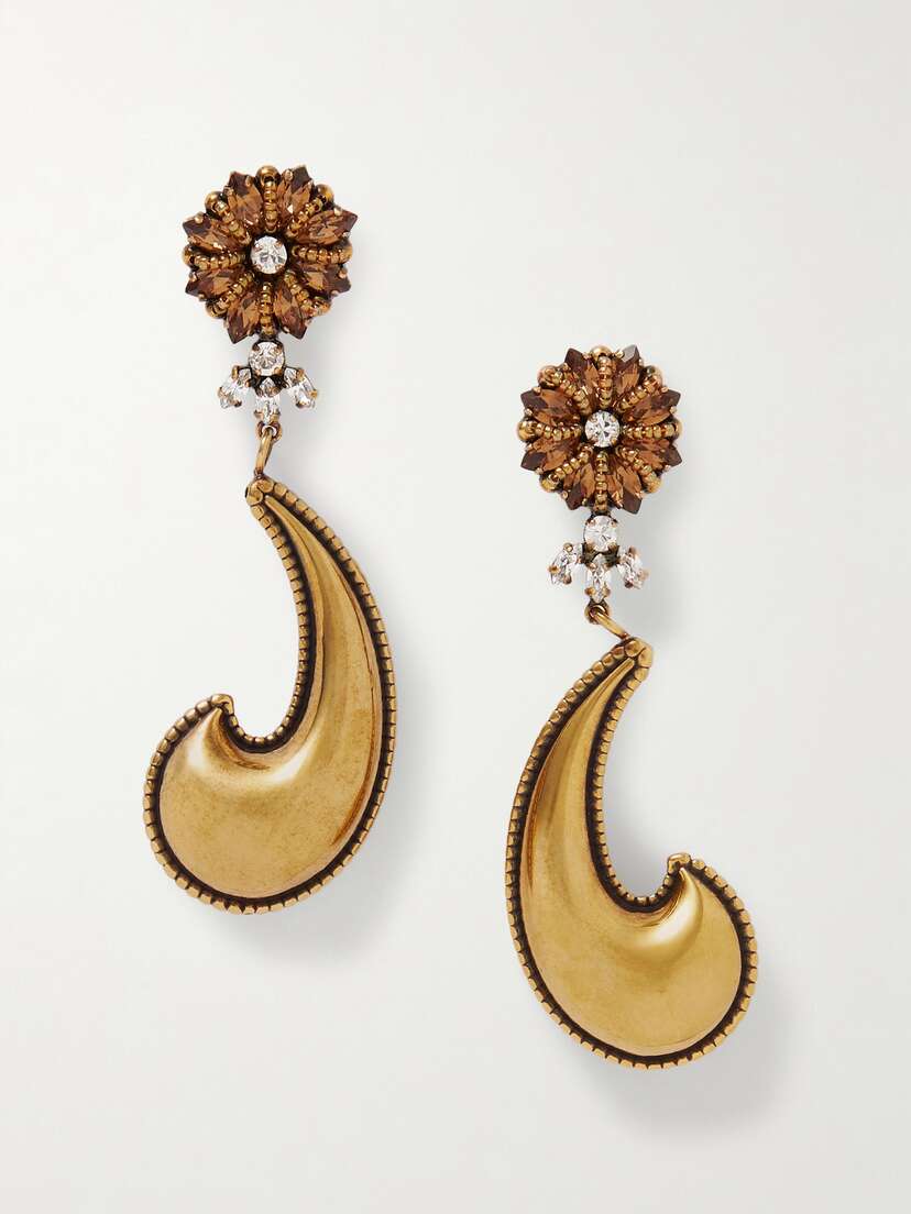 Etro tone Crystal Earrings