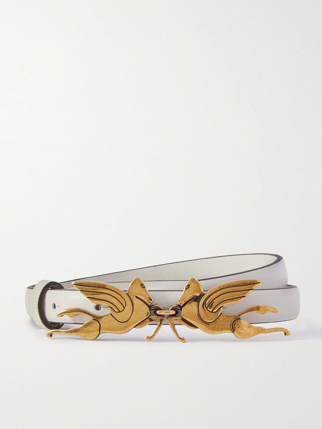 Etro Leather Belt In White