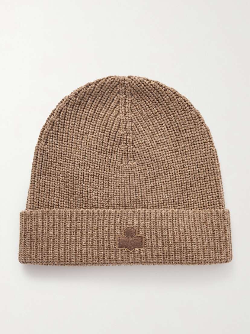 Isabel Marant Bayle Appliquéd Ribbed Wool Beanie
