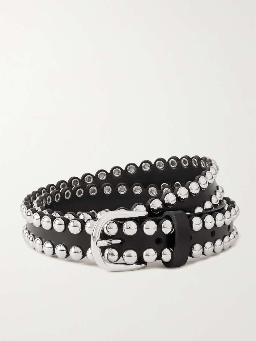 Isabel Marant Zap Bubble Studded Leather Belt