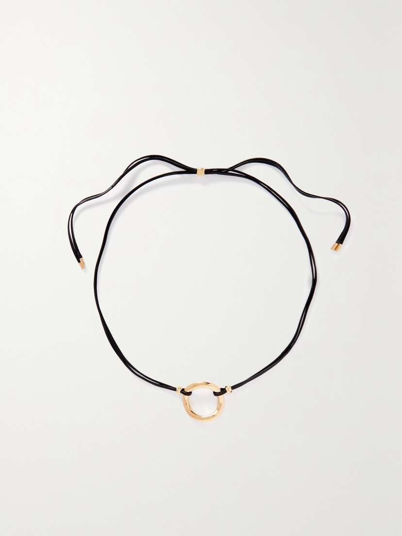 Isabel Marant Orion Leather And Gold-tone Choker
