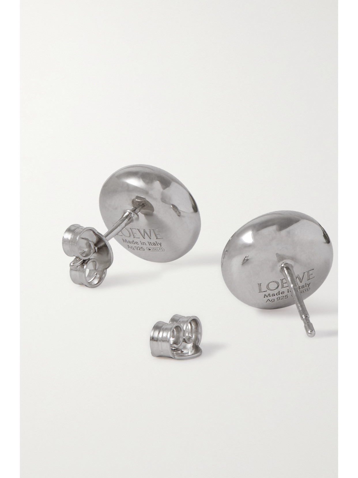 Loewe Pebble Silver Earrings In Silver