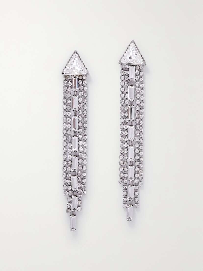 Chloé Thelma Silver-tone Crystal Earrings