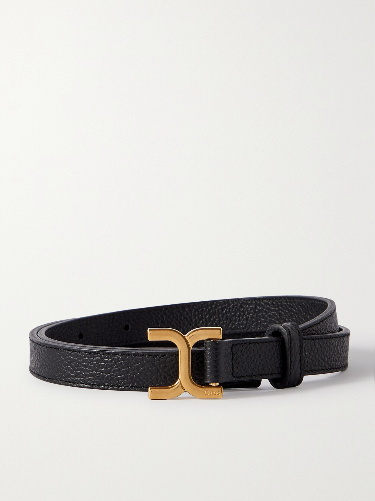 CHLOÉ MARCIE TEXTURED-LEATHER BELT