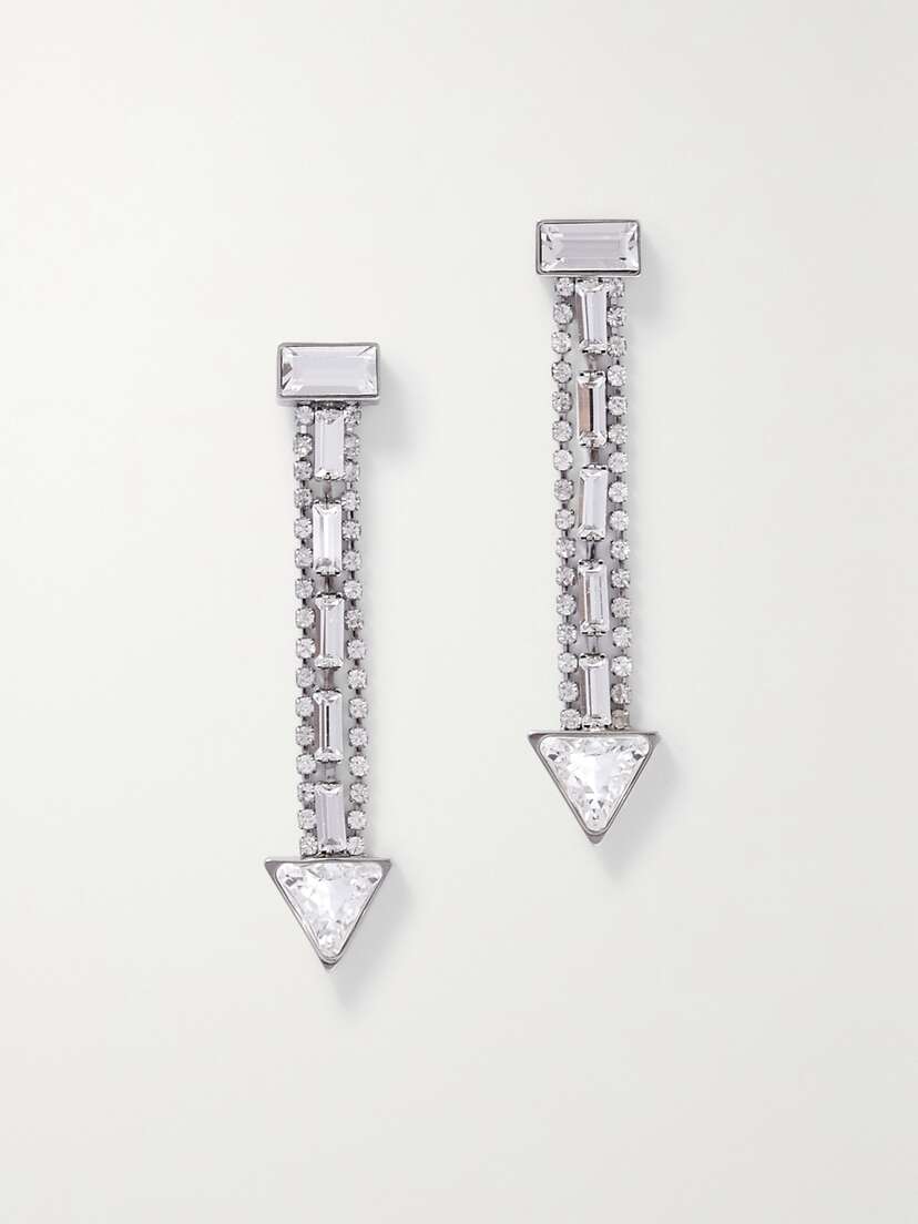 Chloé Thelma Silver-tone Crystal Earrings