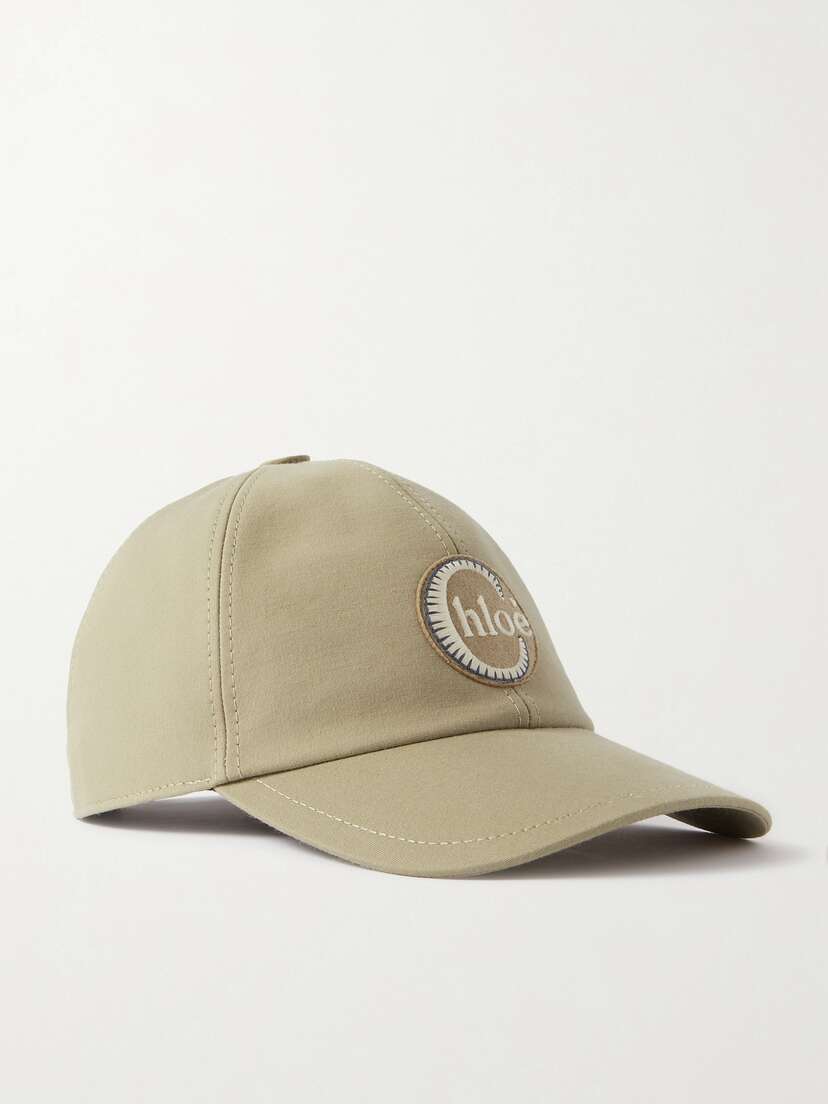 Chloé Swing Appliquéd Cotton-blend Canvas Baseball Cap