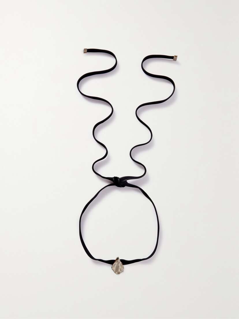 Chloé + Atelier Jolie Gold-tone And Velvet Necklace