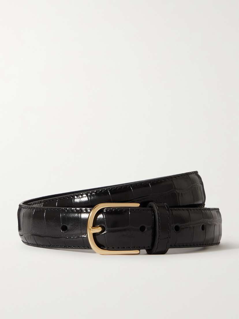 TOTEME Croc-effect Leather Belt