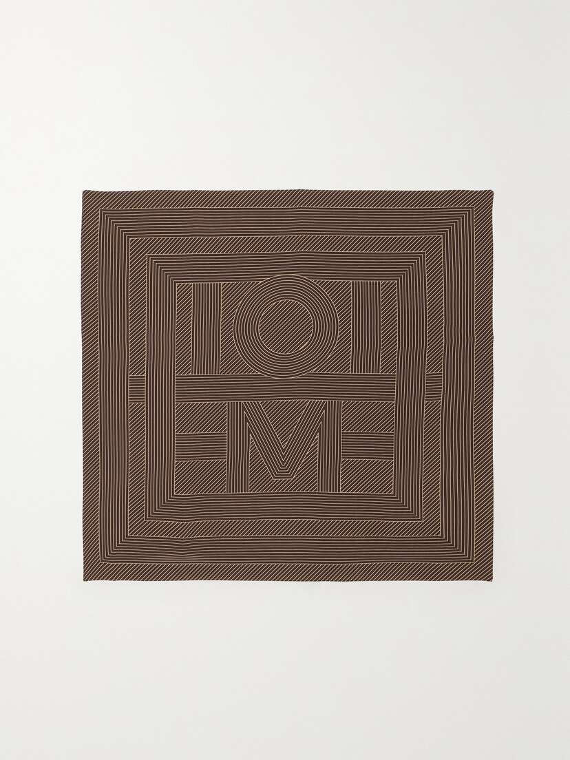 TOTEME Striped Silk Crepe De Chine Scarf