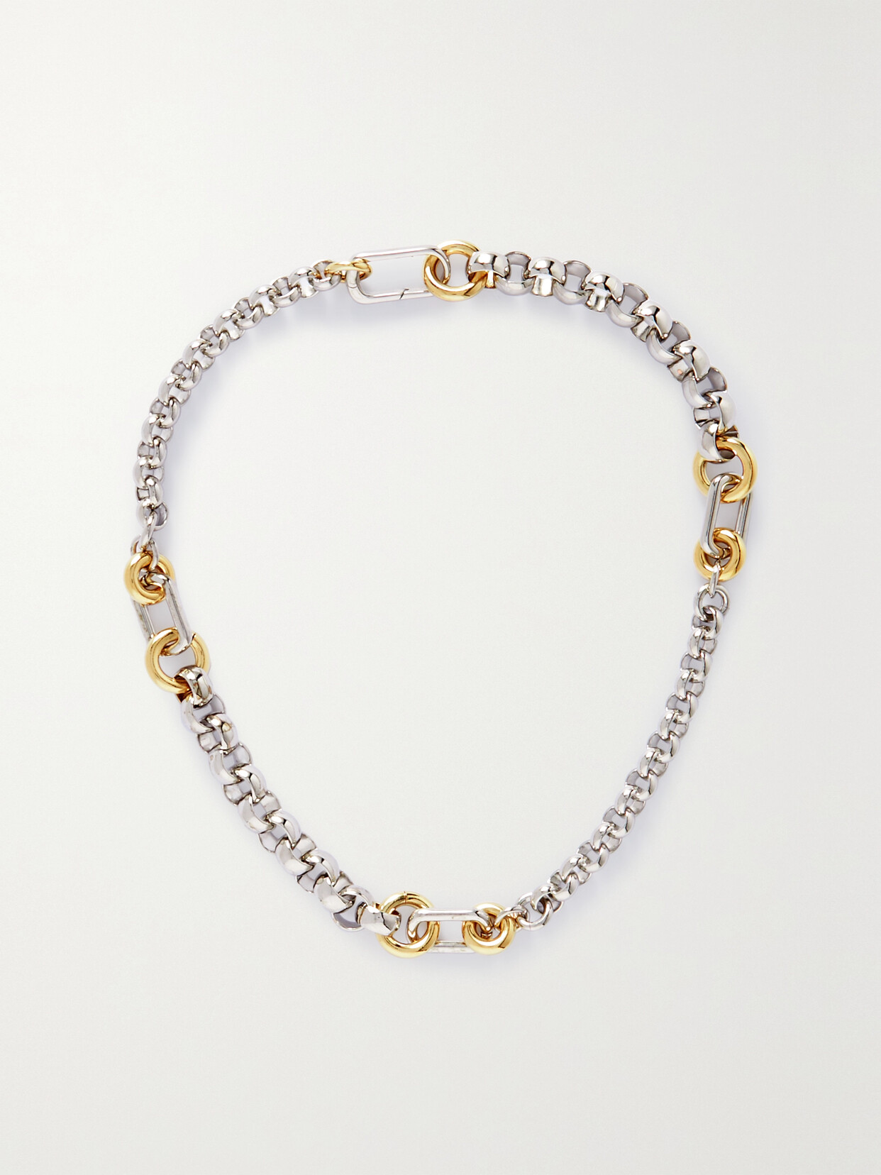 Laura Lombardi + Net Sustain Pietra Platinum And Gold-plated Recycled Necklace In Multi