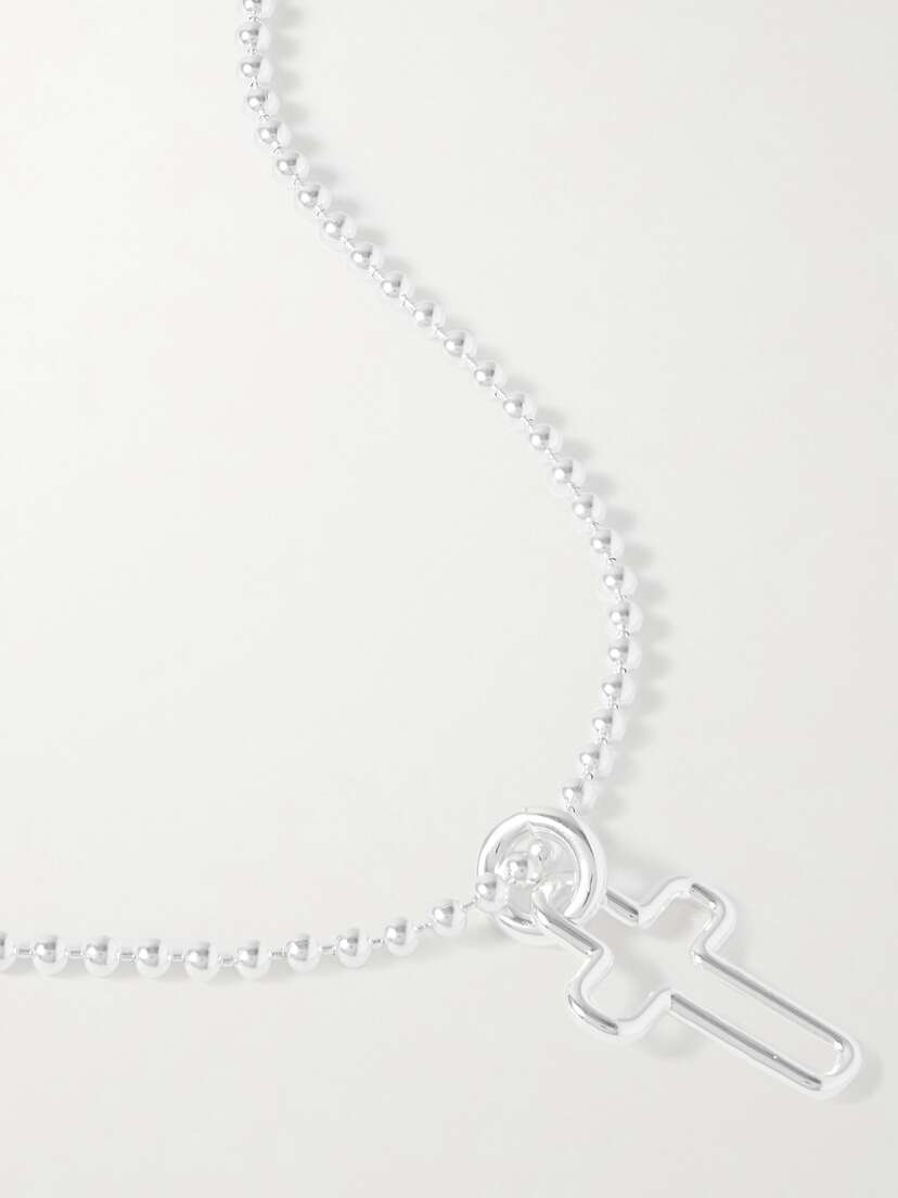 Laura Lombardi + Net Sustain Mini Madda Platinum-plated Recycled Necklace