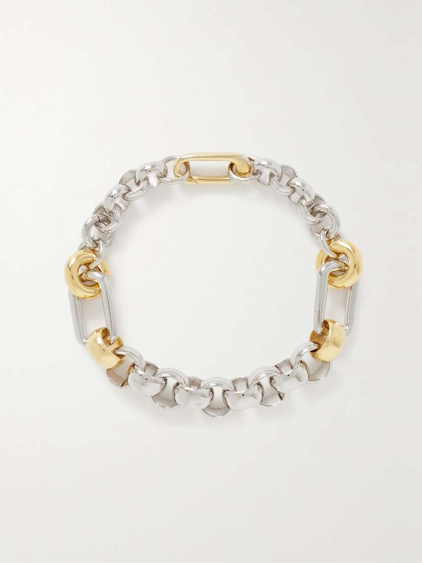 Laura Lombardi + Net Sustain Pietra Platinum And Gold-plated Recycled Bracelet