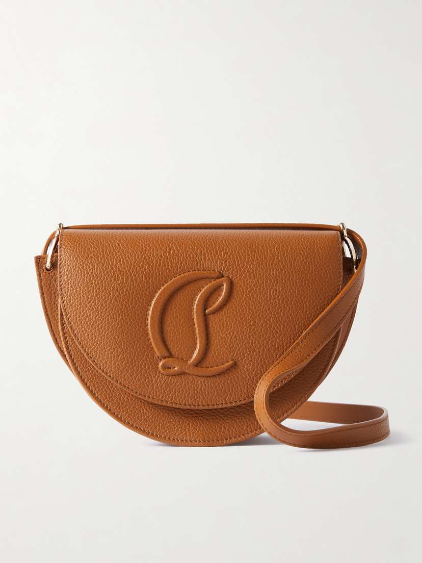 Christian Louboutin By My Side Embossed Textured-leather Shoulder Bag