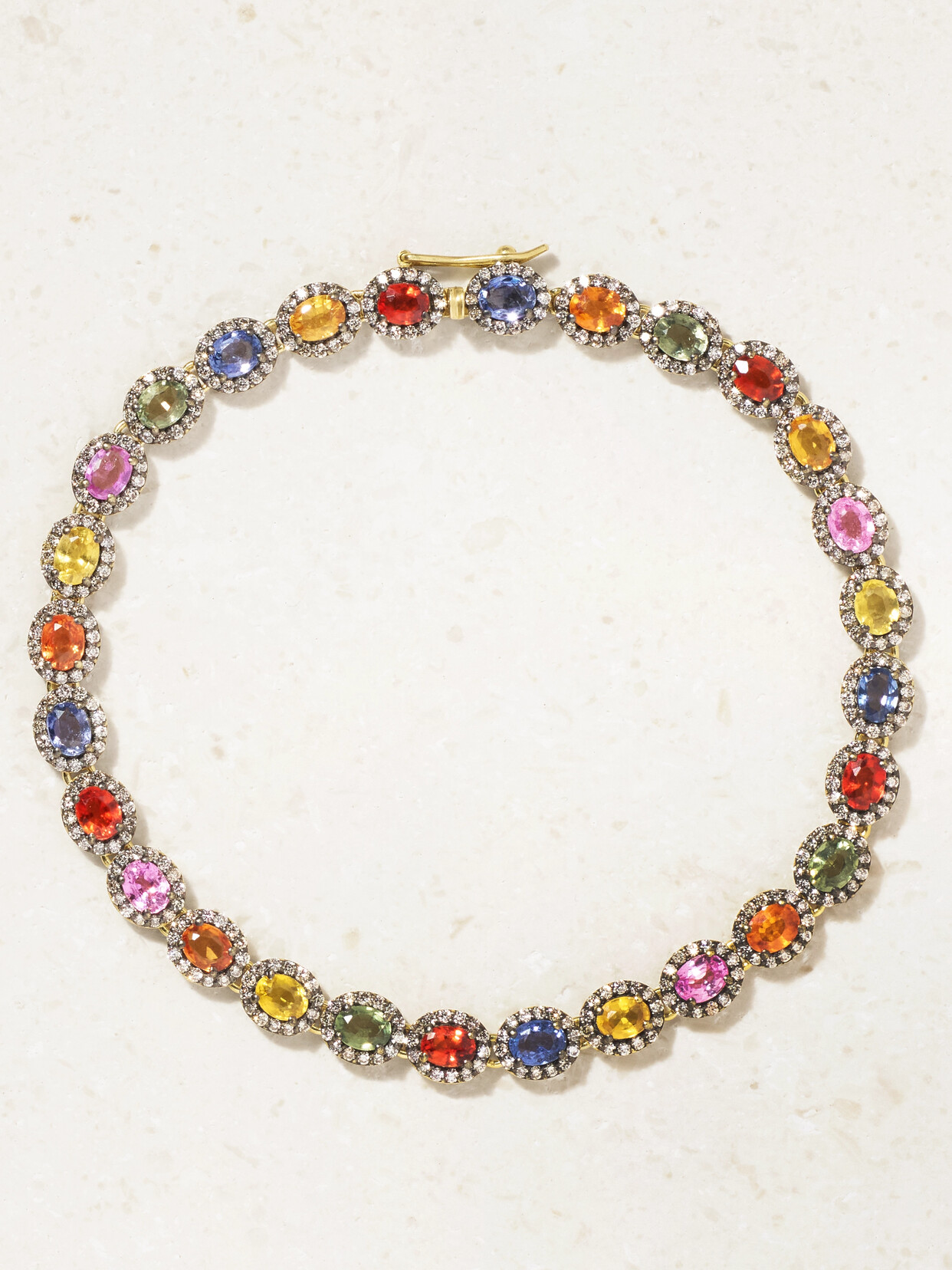 Amrapali London Mini Rajasthan 18-karat Gold, Diamond And Sapphire Bracelet