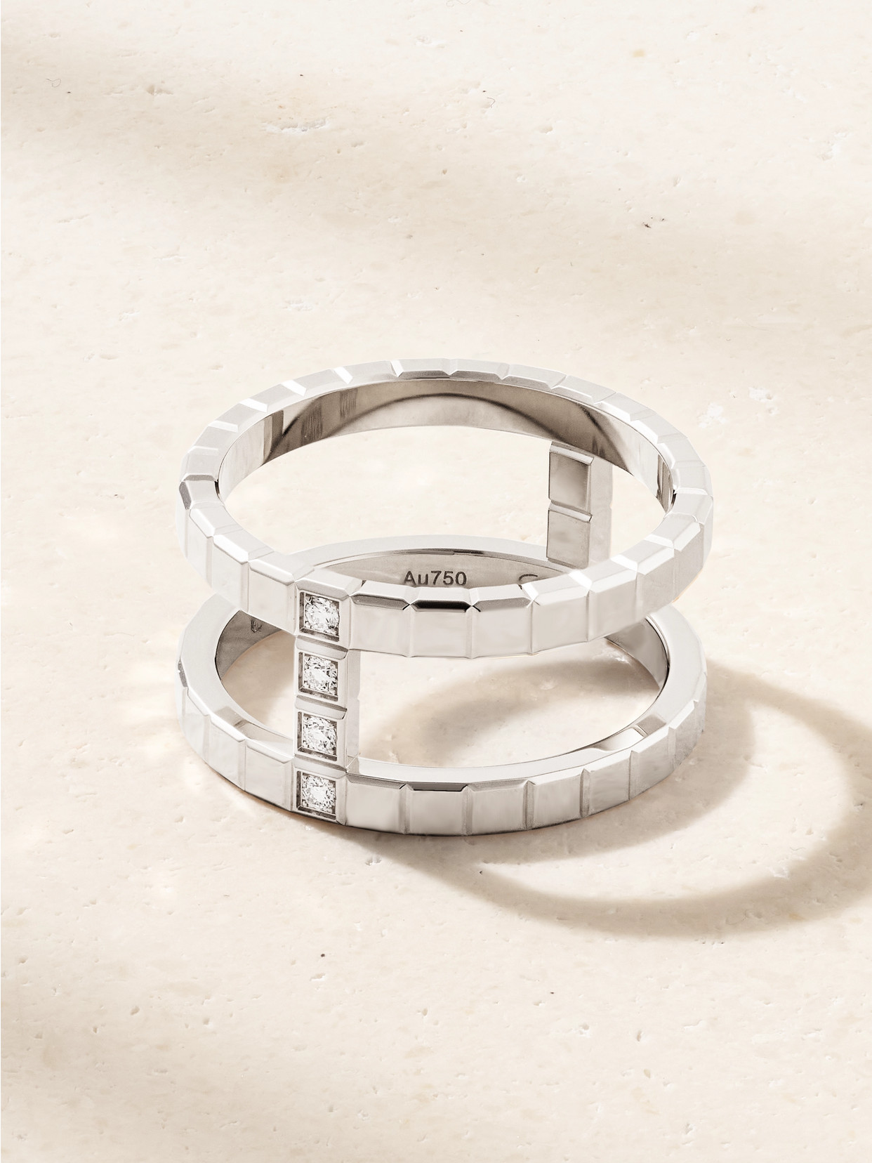 Chopard - Ice Cube 18-karat White Gold Diamond Rings - 53