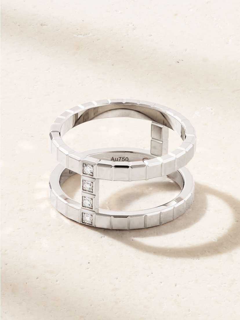 Chopard Ice Cube 18-karat White Gold Diamond Rings