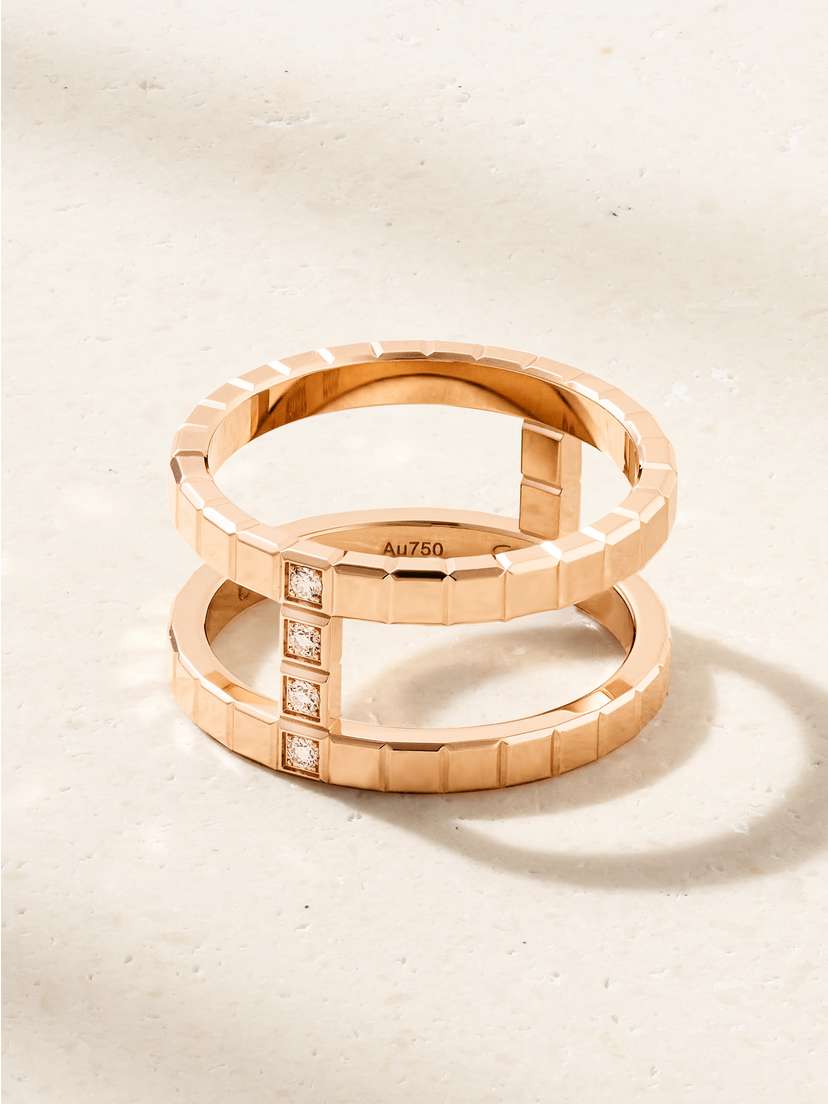 Chopard Ice Cube 18-karat Gold Diamond Ring