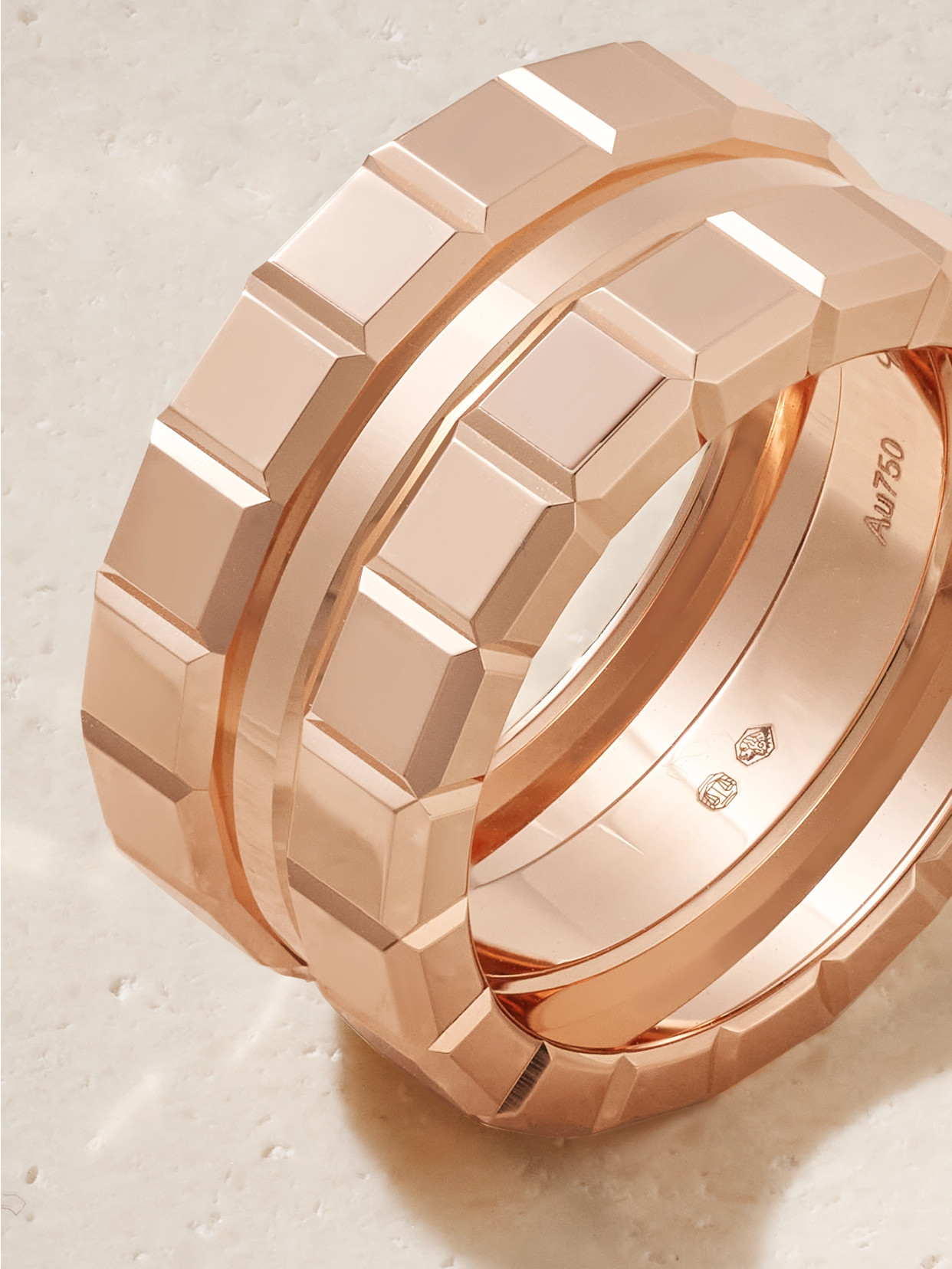 Shop Chopard Ice Cube 18-karat Rose Gold Ring