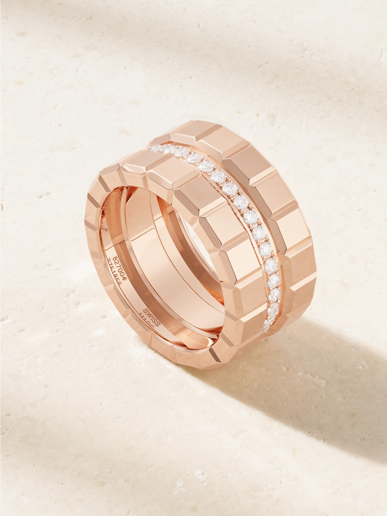 Chopard Ice Cube 18-karat Rose Gold Diamond Ring