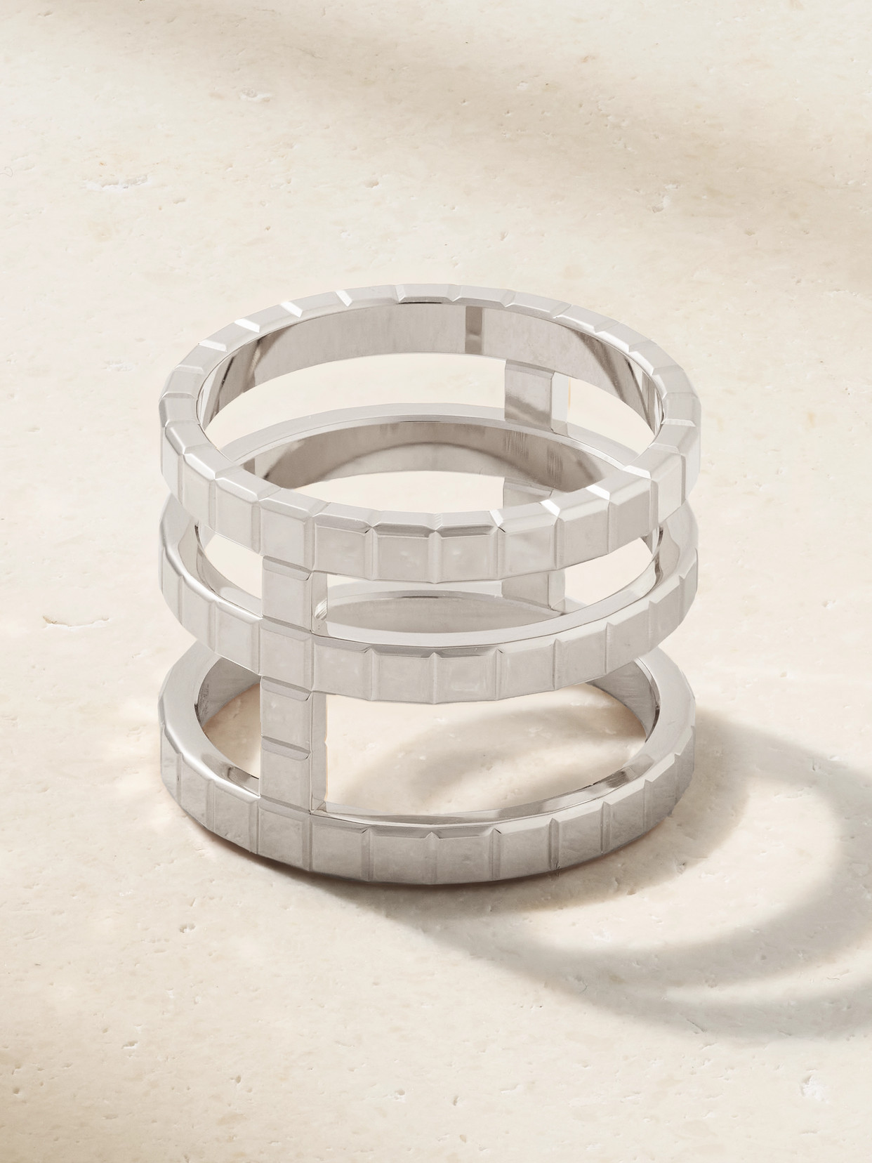 Chopard Ice Cube 18-karat White Gold Diamond Ring In Gold