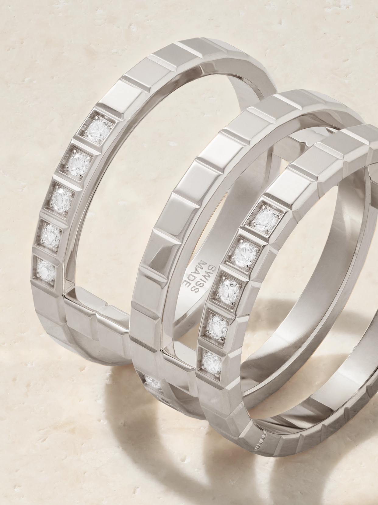 Chopard Ice Cube 18-karat White Gold Diamond Ring In Gold