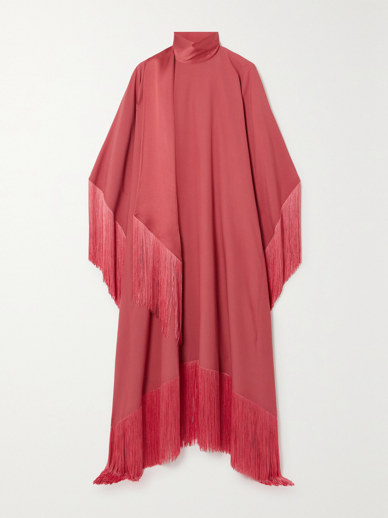 Shop Taller Marmo Mrs Ross Fringed Crepe Kaftan In Pink