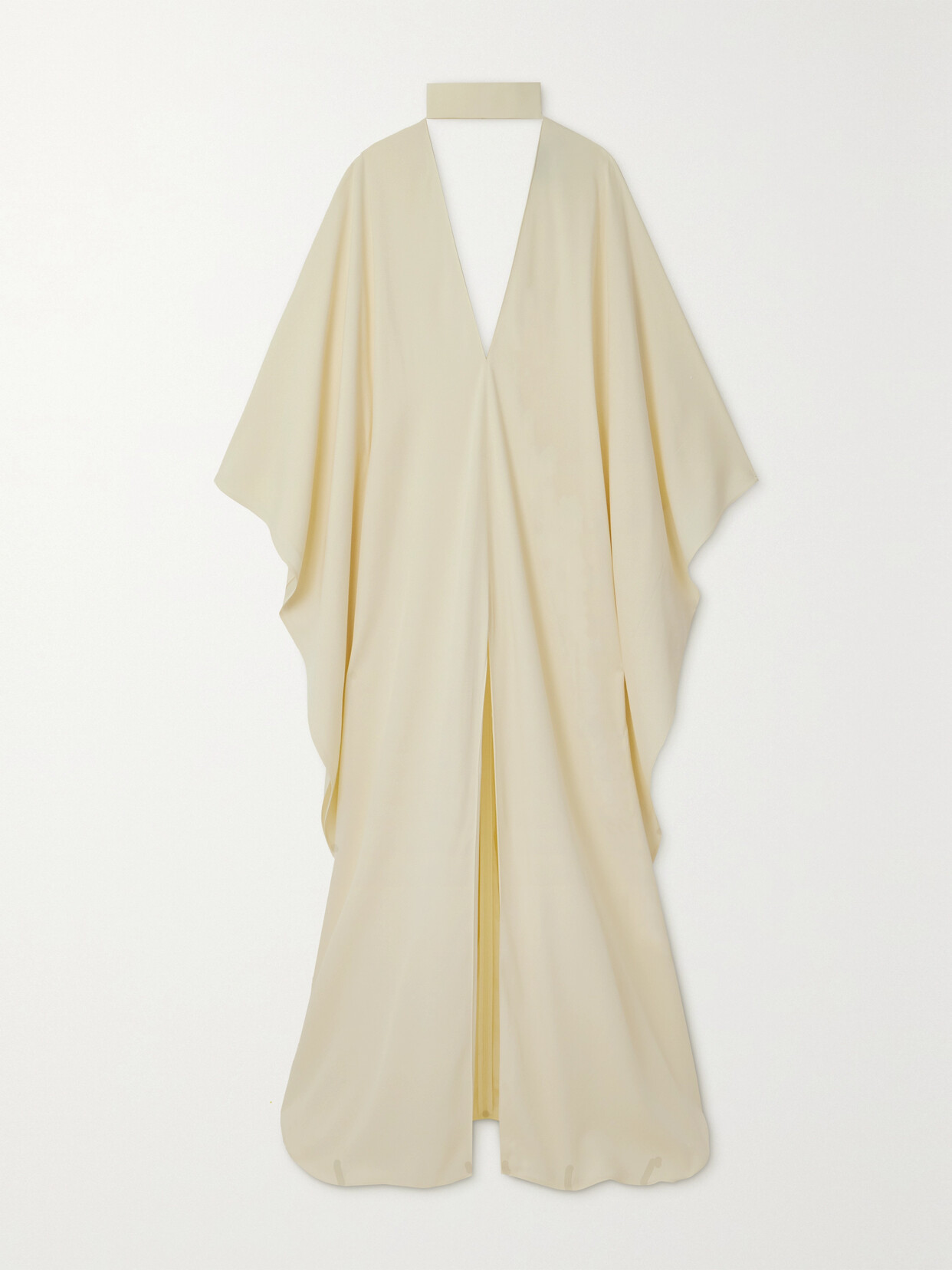 Taller Marmo Cutout Satin Kaftan In Ivory