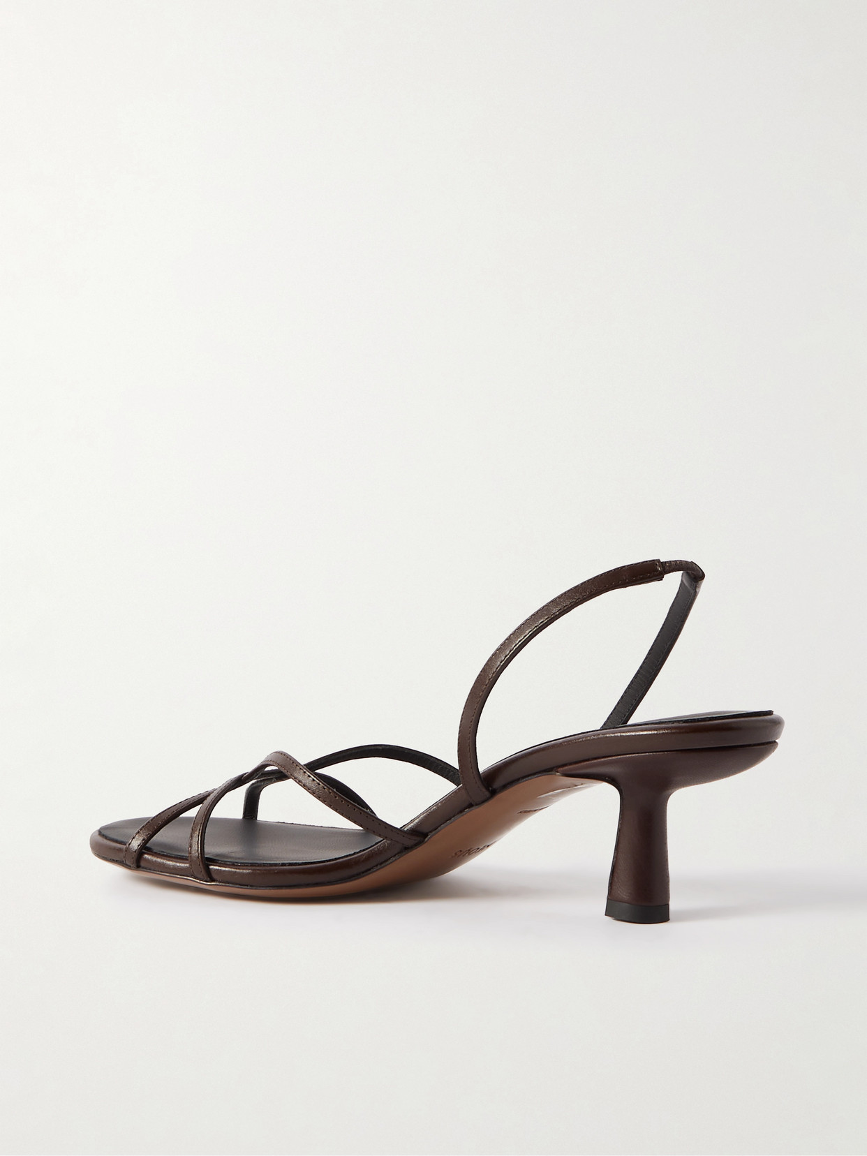 Shop Neous Ibor Leather Slingback Sandals In Brown