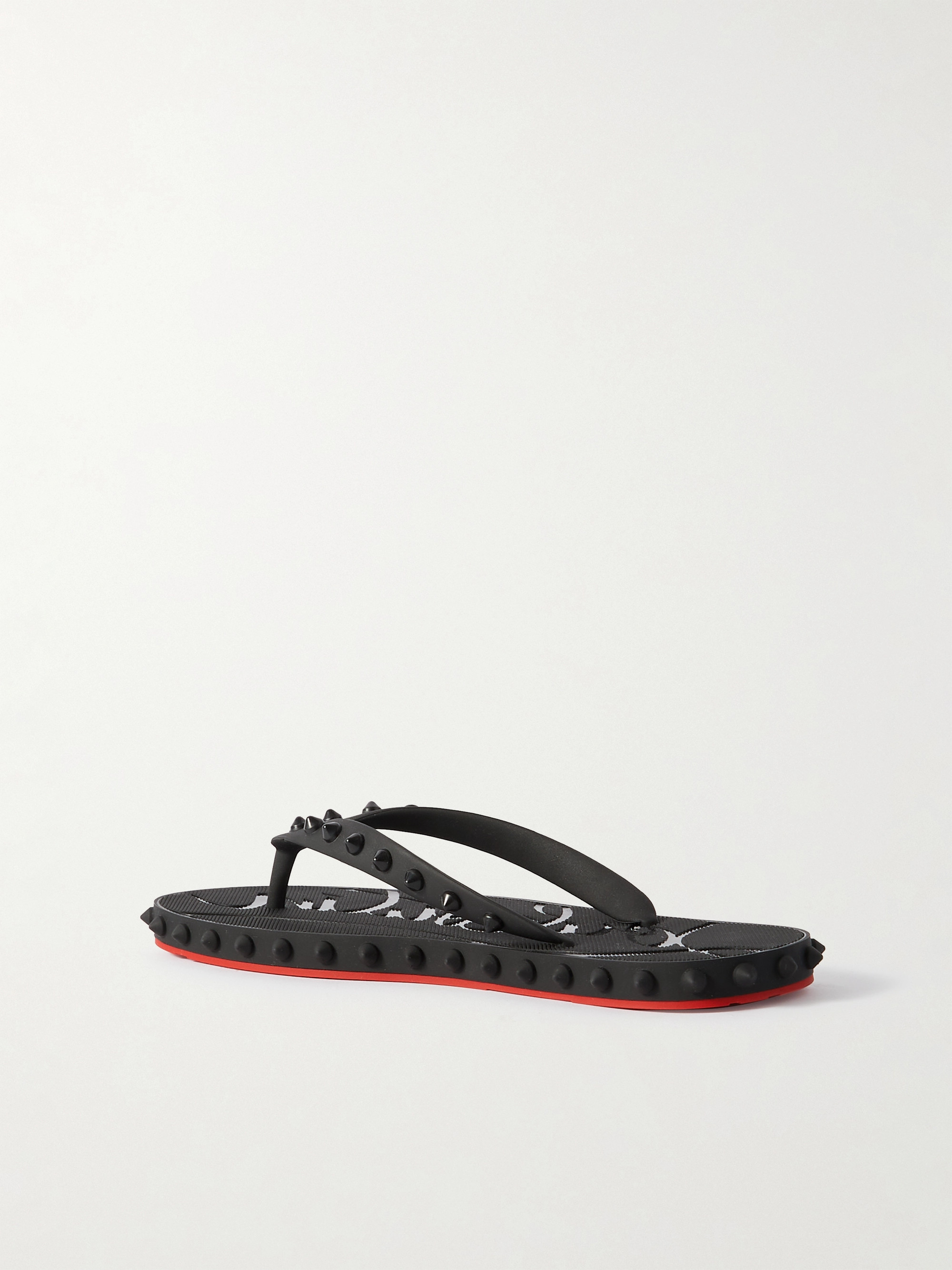 CHRISTIAN LOUBOUTIN Super Loubi studded rubber flip flops