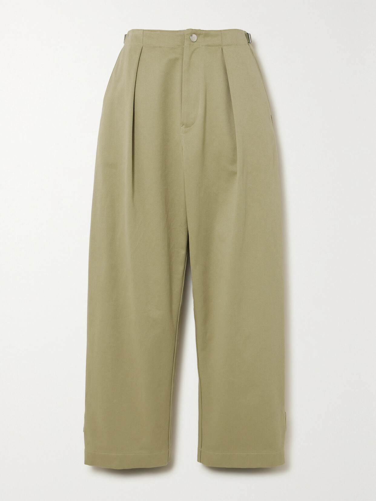 Burberry Cotton Tapered Pants In Neutrals