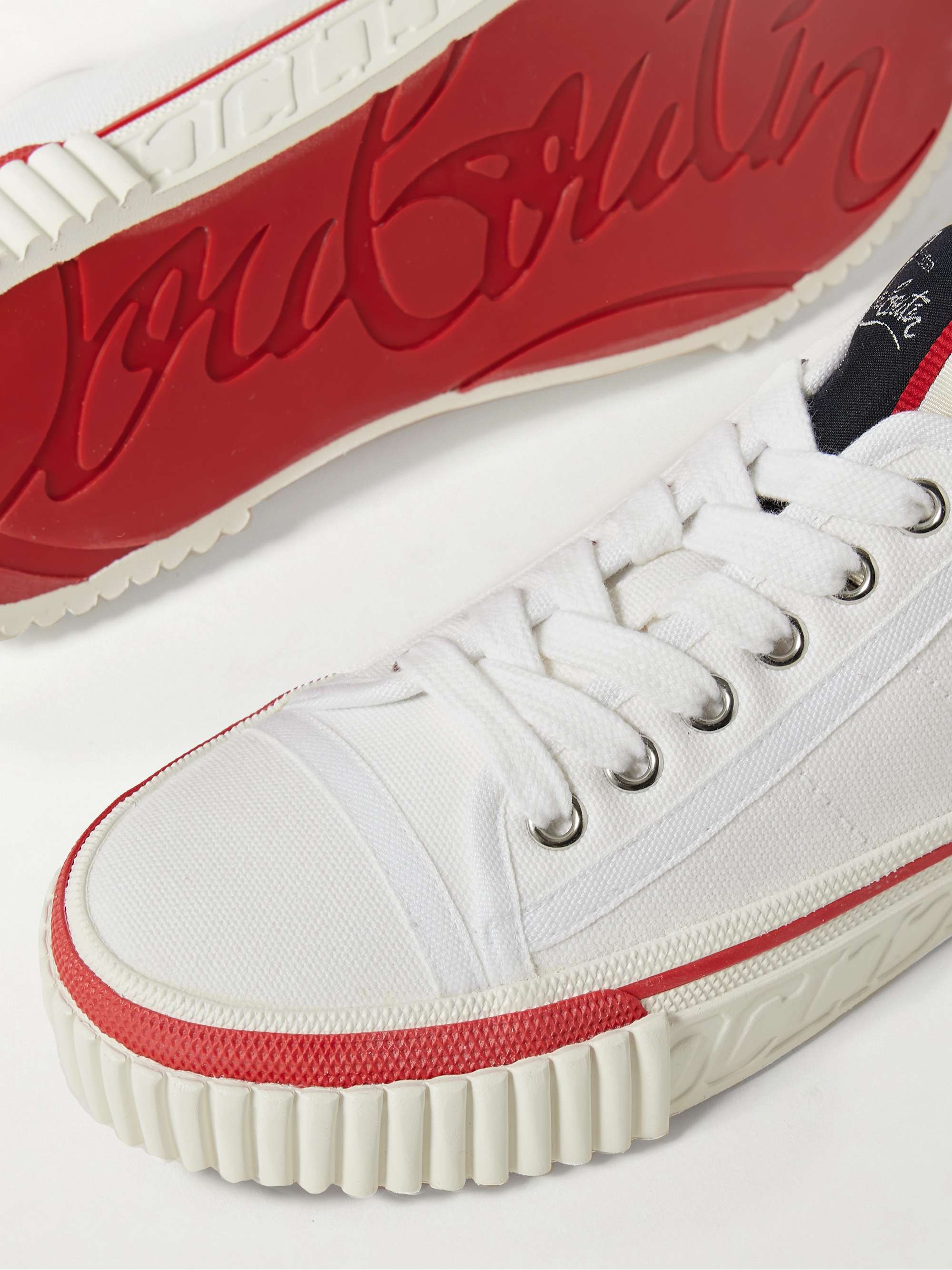 christian louboutin low top canvas sneakers