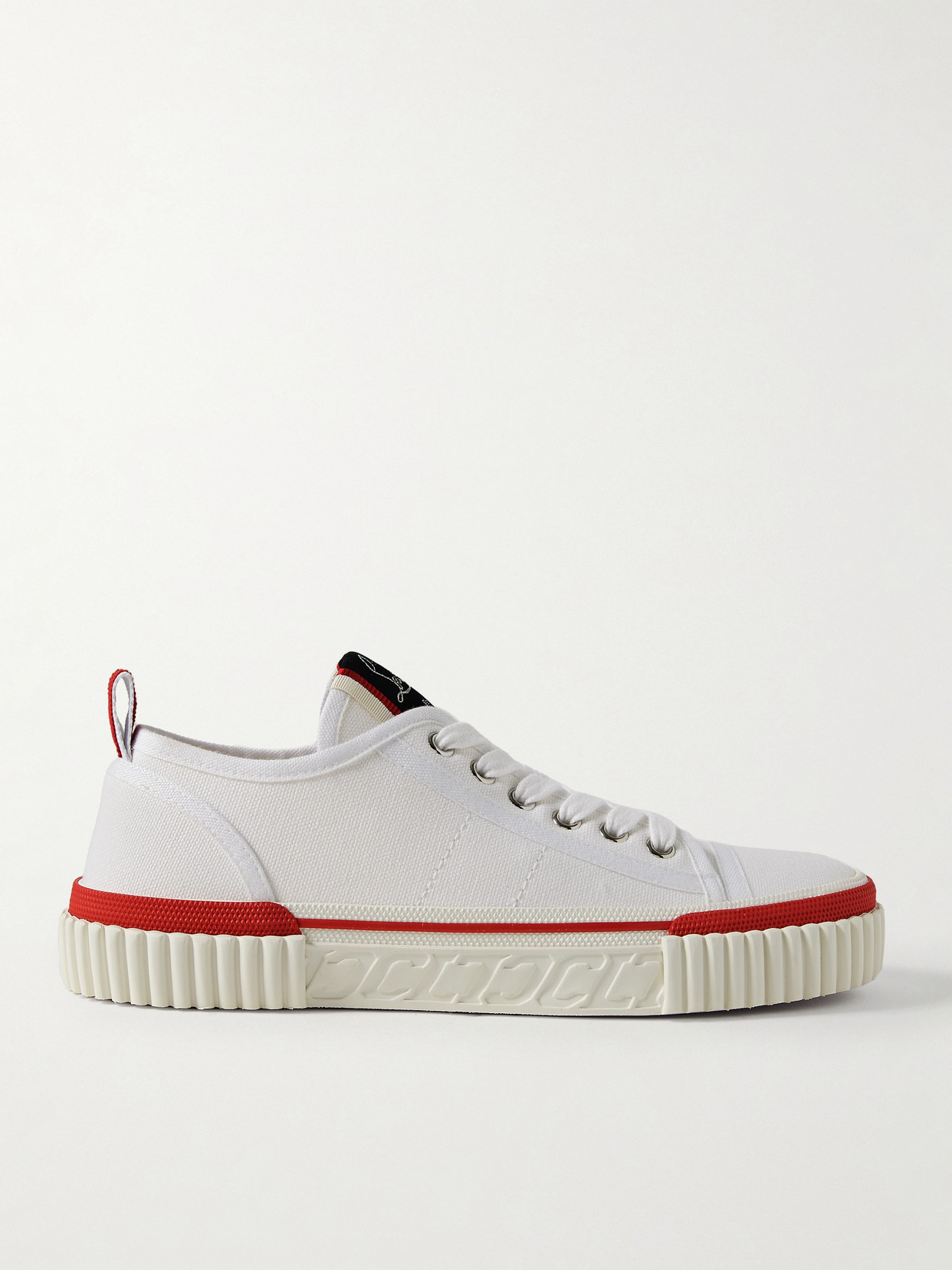 Christian Louboutin Pedro Junior Cotton-canvas Sneakers In White