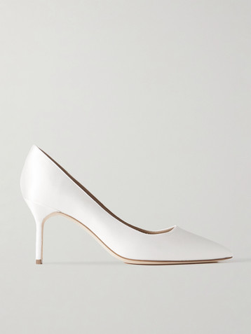 MANOLO BLAHNIK BB 70 satin pumps