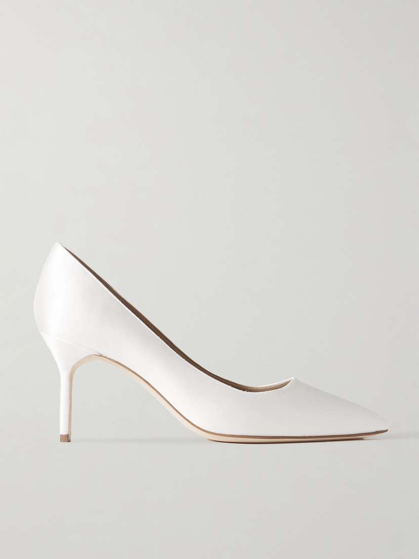 Manolo Blahnik Bb 70 Satin Pumps