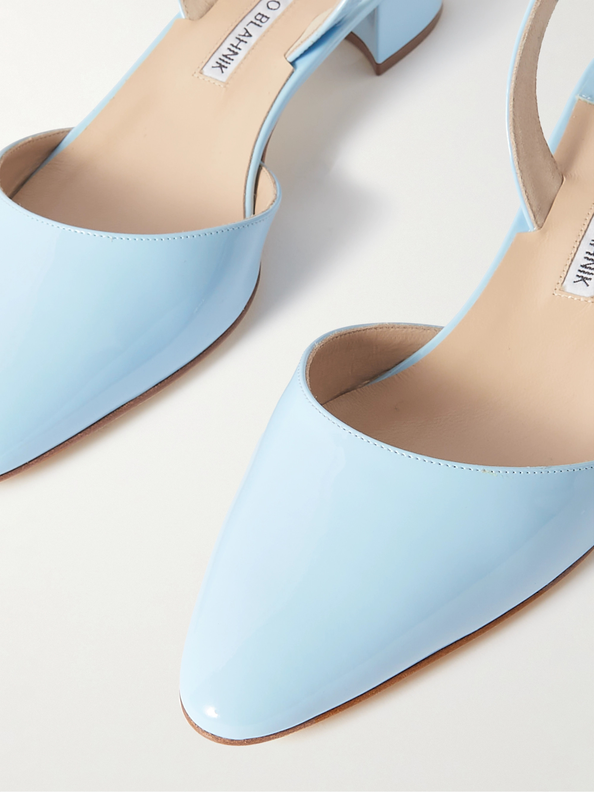 MANOLO BLAHNIK Aspro 30 patent-leather pumps thumbnail