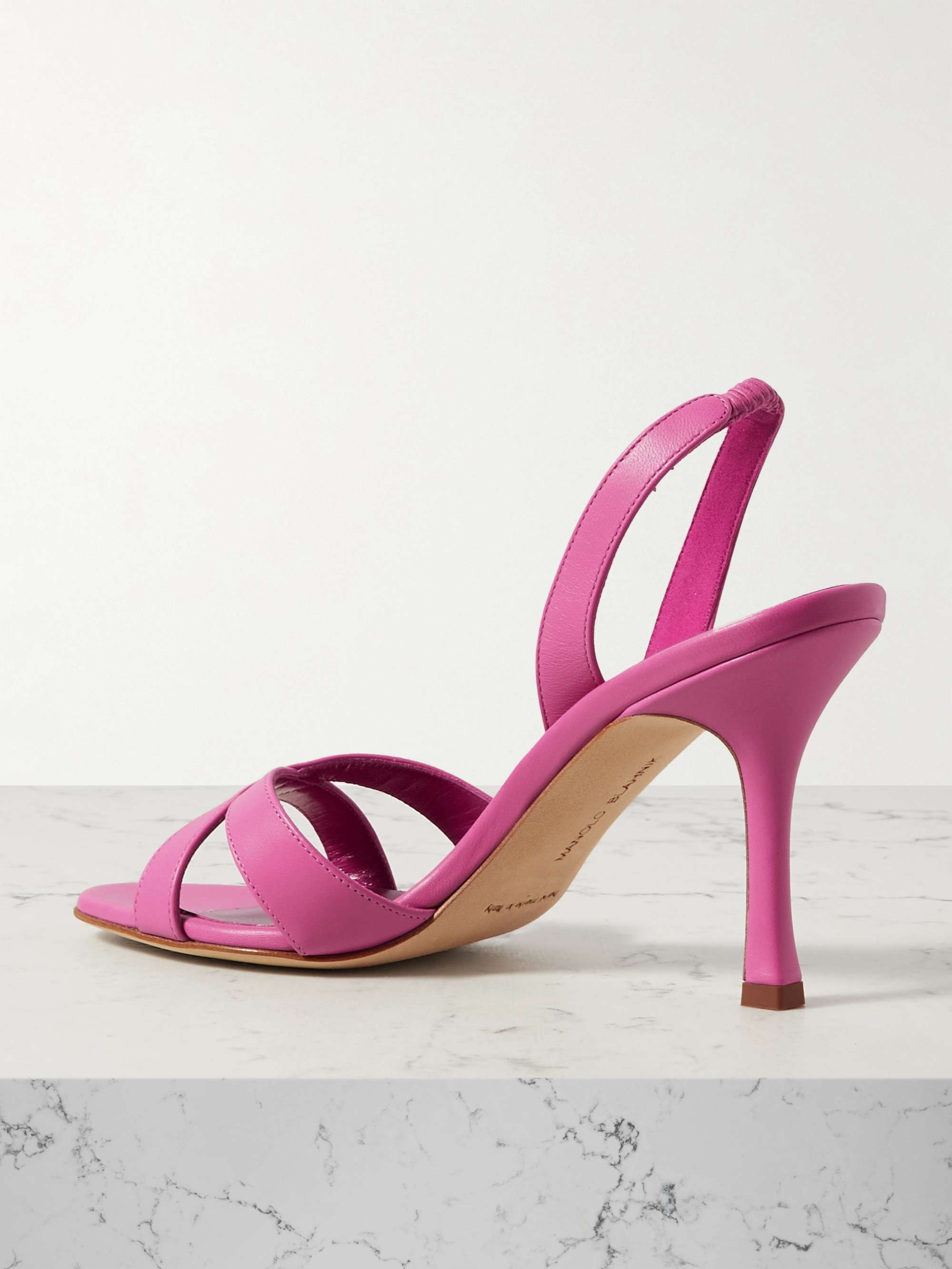 MANOLO BLAHNIK Callasli 90 leather slingback sandals