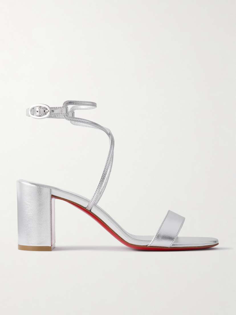 Christian Louboutin Choca Girl 70 Metallic Leather Sandals