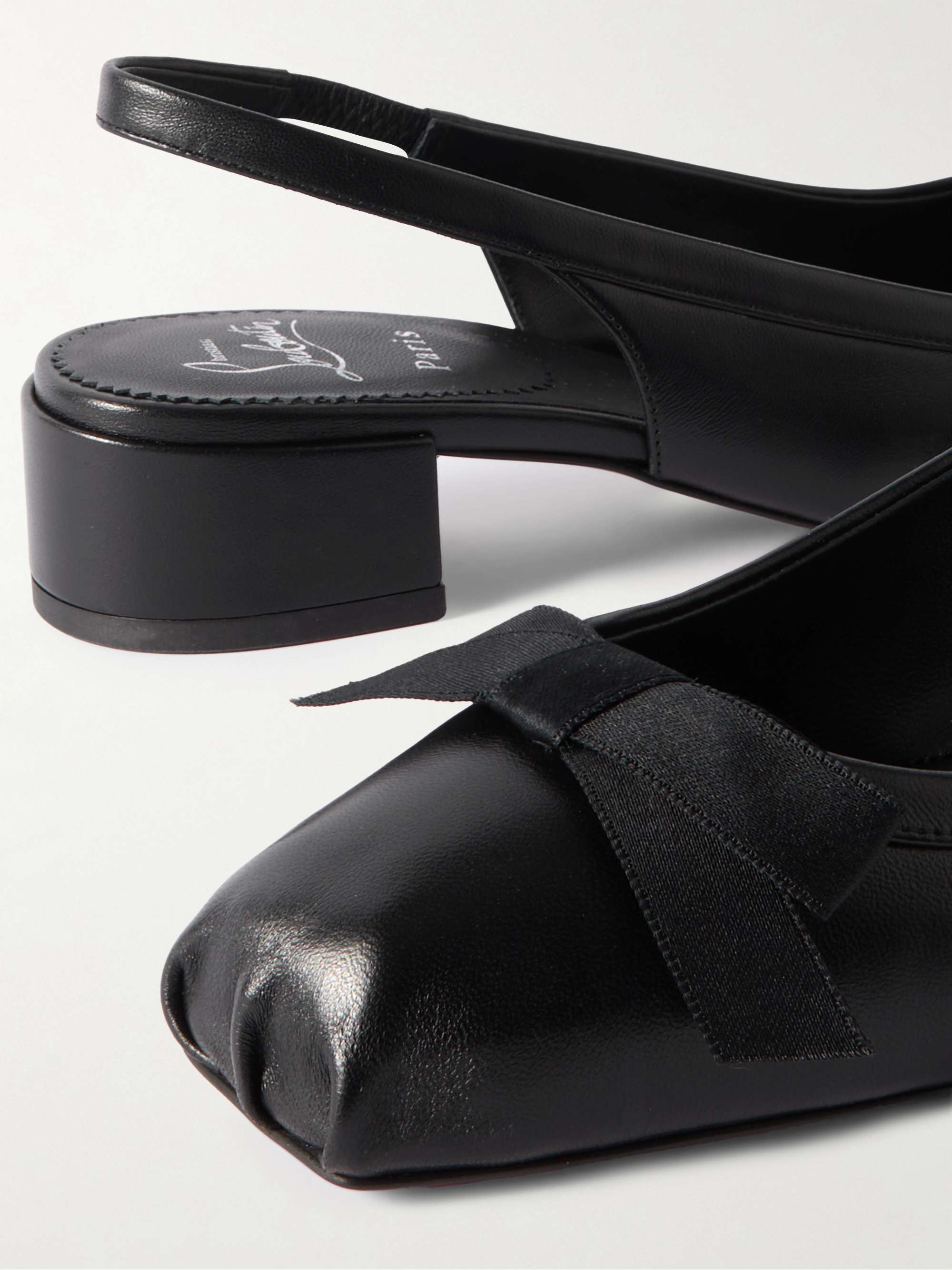 CHRISTIAN LOUBOUTIN Mamaflirt 30 bow-embellished leather CHRISTIAN LOUBOUTIN Mamaflirt 30 bow-embellished leather