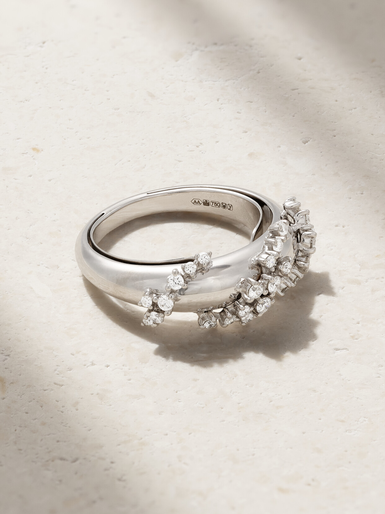 Ananya - Scatter 18-karat White Gold Diamond Ring - 6