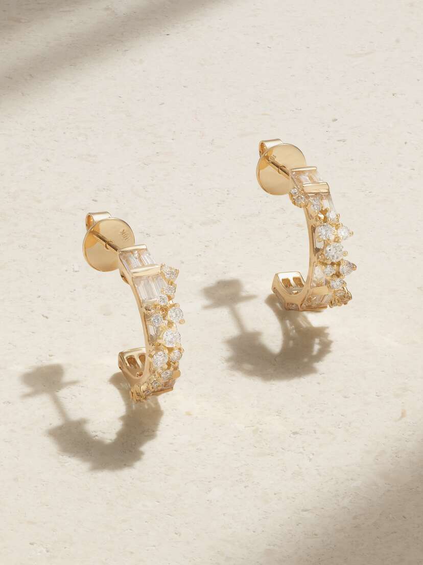 Ananya Scatter 18-karat, Sapphire And Diamond Earrings