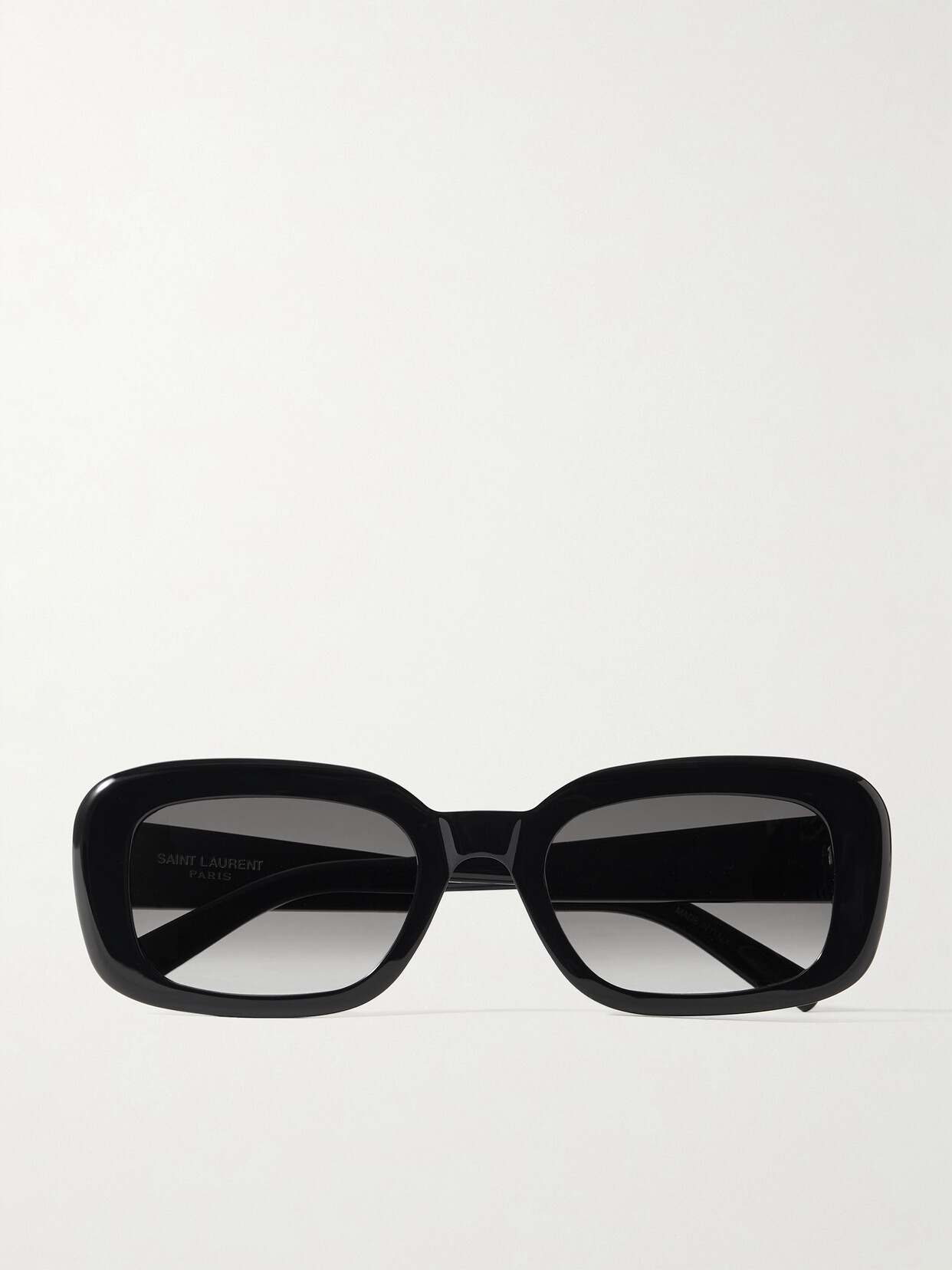 Saint Laurent Rectangular-frame Recycled Acetate Sunglasses In Black