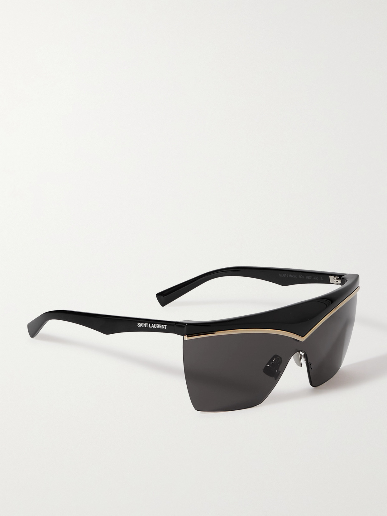 Saint Laurent D-frame Gold-tone And Acetate Sunglasses In Black