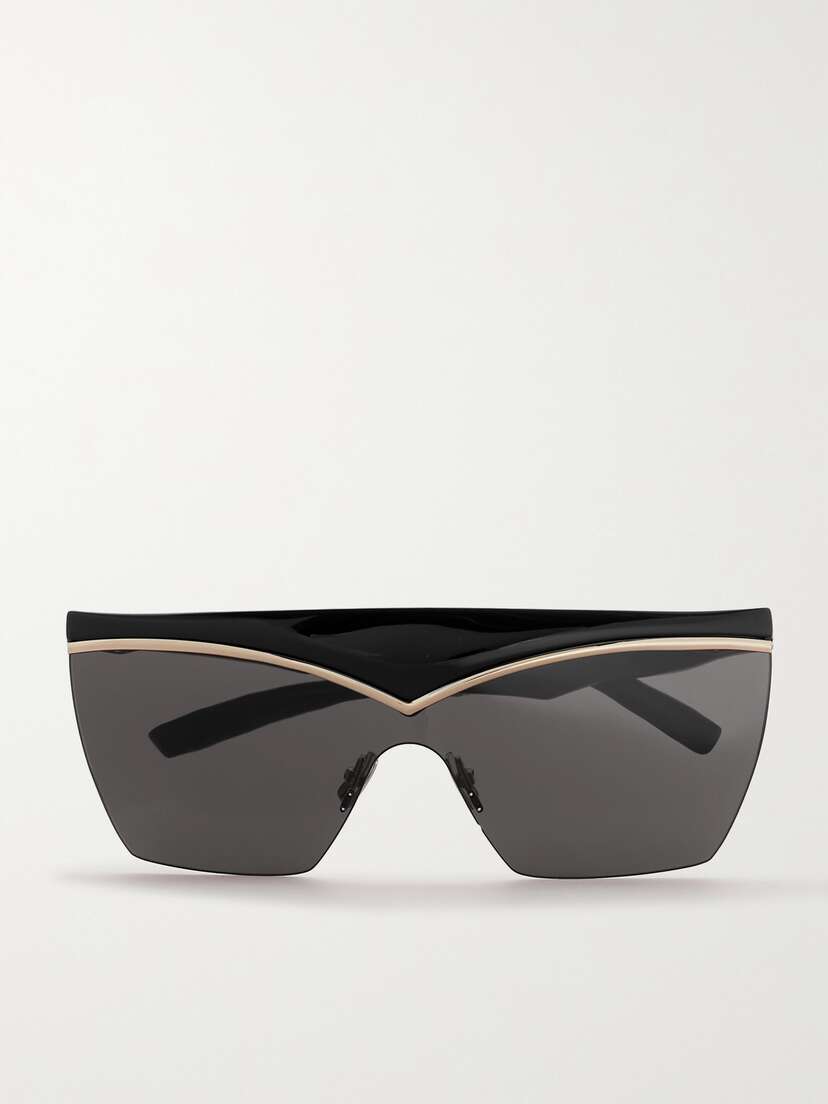 Saint Laurent Eyewear D-frame Gold-tone And Acetate Sunglasses