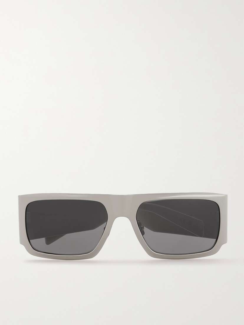 Saint Laurent Eyewear Square-frame Silver-tone Sunglasses