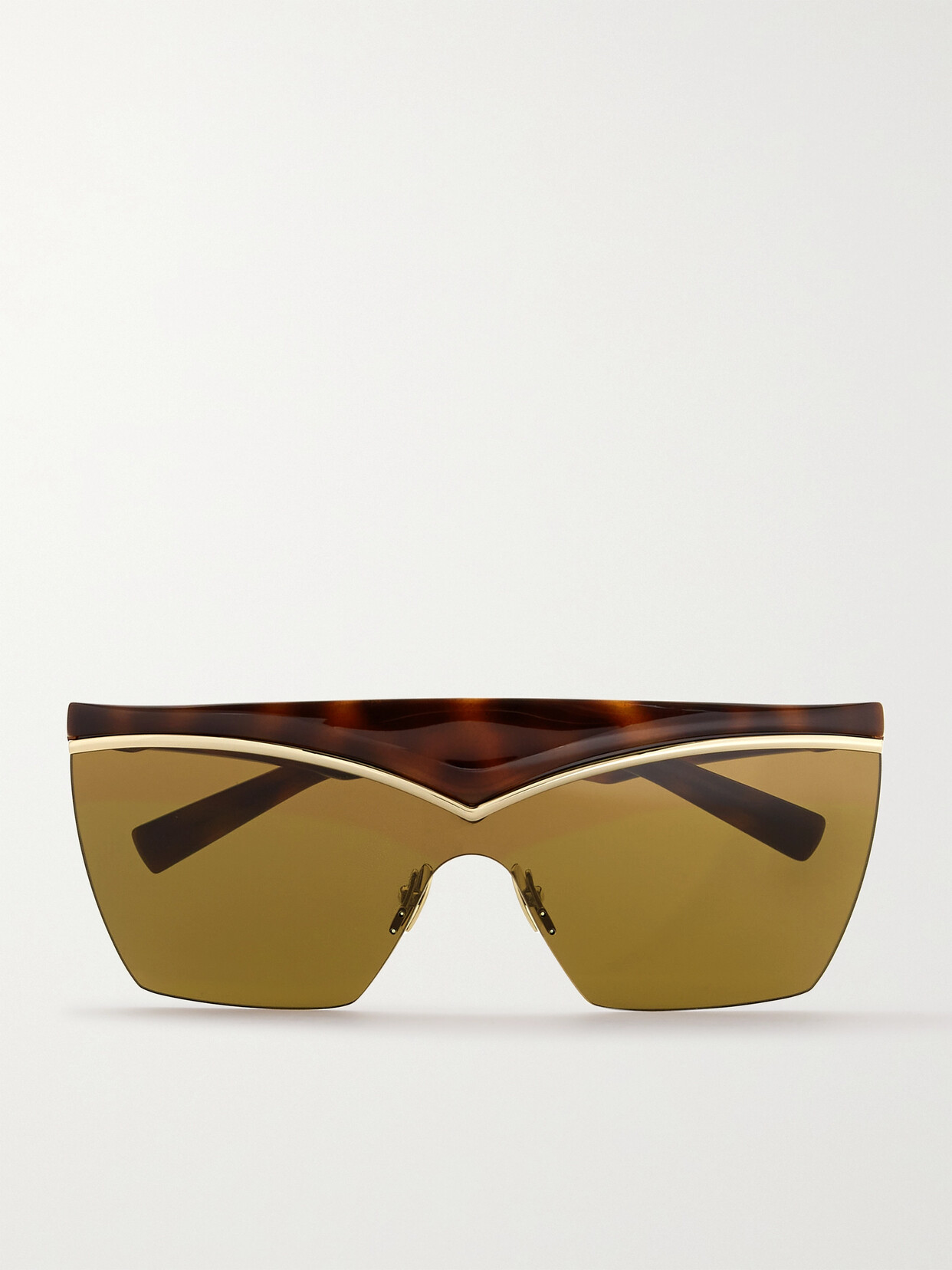 Saint Laurent D-frame Gold-tone And Tortoiseshell Acetate Sunglasses