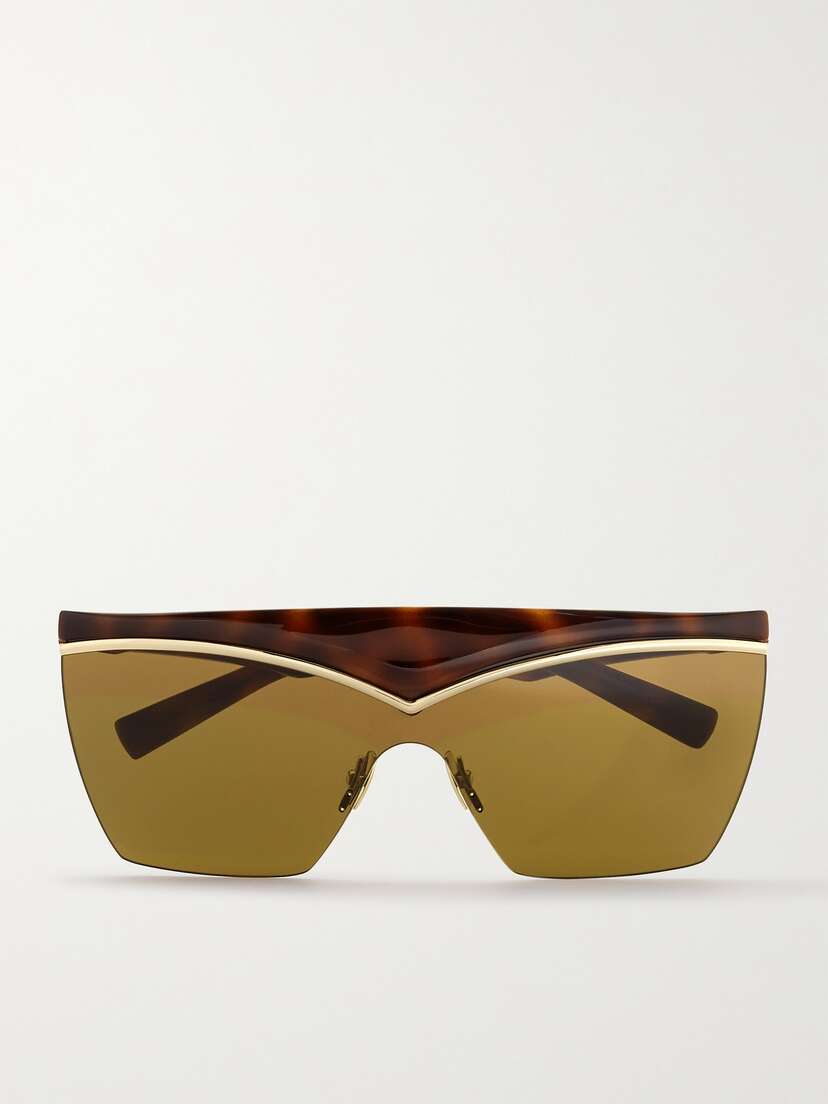Saint Laurent Eyewear D-frame Gold-tone And Tortoiseshell Acetate Sunglasses