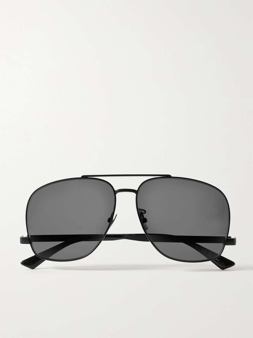 SAINT LAURENT Eyewear Leon Aviator-style Metal Sunglasses